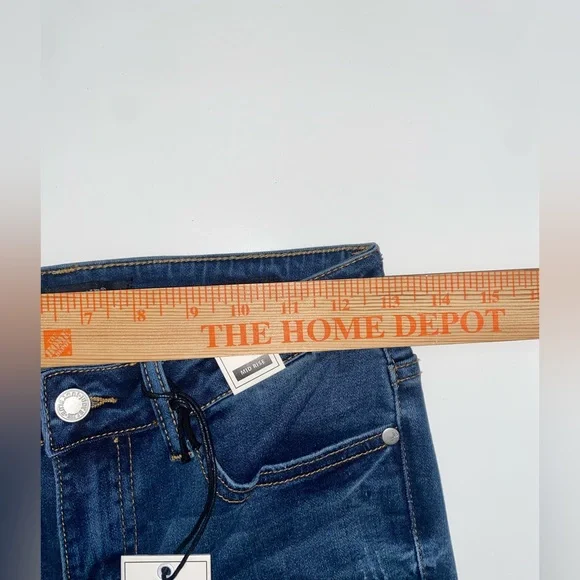 NWT Judy Blue Jeans Womens Size 5/27 Skinny Fit Mid Rise Denim Frayed Tulip Hem - Picture 9 of 11